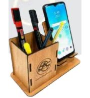Pen Phone Stand for Office Desk and Study Table, Multi Utility Holder for Mobile and Stationery, Smart Corporate Gift for Daily Work Convenience